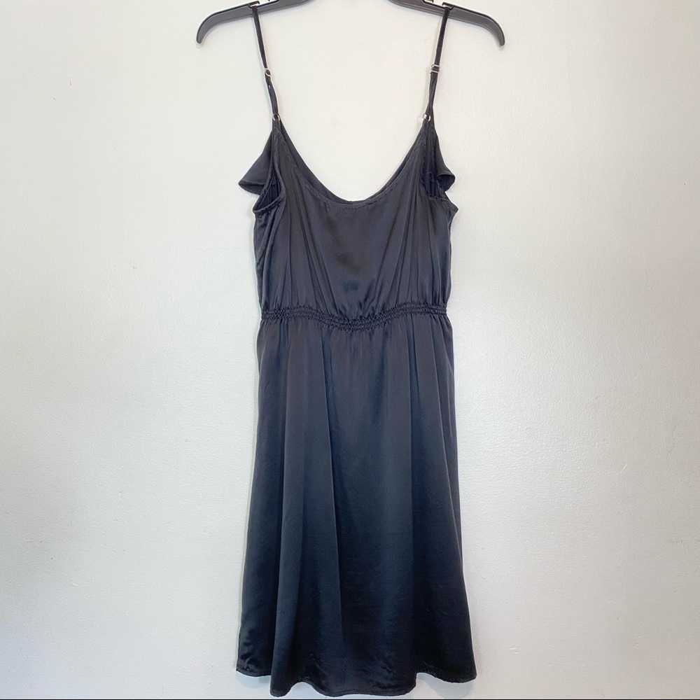 Velvet Heart Black Silk Ruffled Midi Chemise or Dress size Small - Picture 7 of 11
